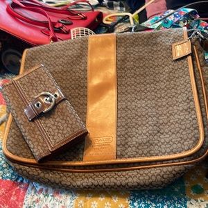 Coach lab top purse with wallett